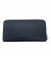 PELLE MORBIDA (ペッレモルビダ) ラウンドファスナー財布 ネイビー：7000円