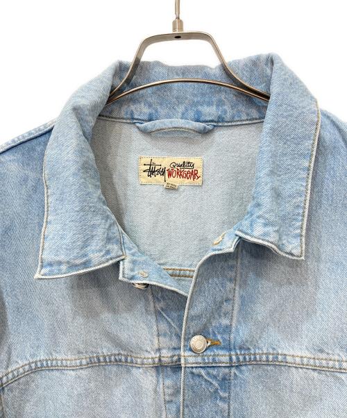 stussy（ステューシー）stussy (ステューシー) DENIM TRUCKER JACKET　デニムトラッカージャケット ブルー サイズ:XLの古着・服飾アイテム