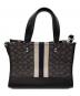 COACH (コーチ) デンプシー キャリーオール シグネチャー ジャカード ウィズ ストライプ アンド コーチ ブラック：14000円