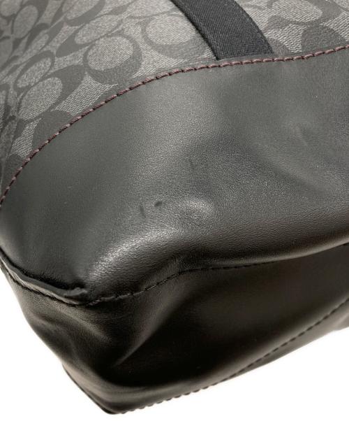 COACH（コーチ）COACH (コーチ) キャンバス ウィズ カットアウトハンドバッグ ブラックの古着・服飾アイテム