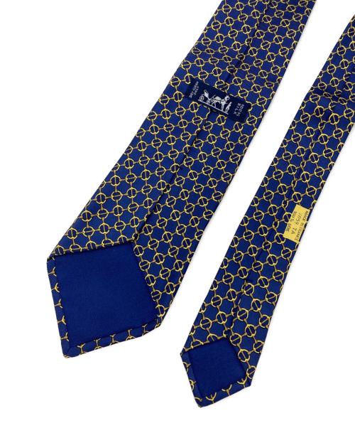 HERMES（エルメス）HERMES (エルメス) ネクタイ ネイビー サイズ:記載無しの為実寸参照の古着・服飾アイテム