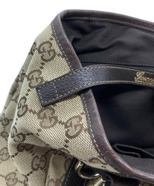 GUCCI（グッチ）GUCCI (グッチ) GGキャンバストートバッグ　アビー ブラウンの古着・服飾アイテム