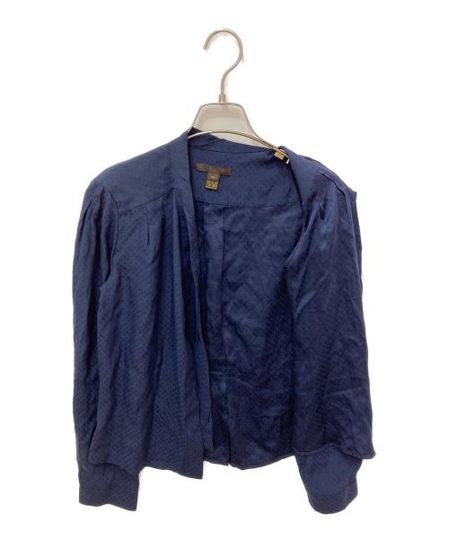 LOUIS VUITTON（ルイ ヴィトン）LOUIS VUITTON (ルイ ヴィトン) シルクボウタイブラウス ネイビー サイズ:40の古着・服飾アイテム