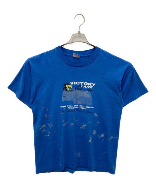 FRUIT OF THE LOOM（フルーツオブザルーム）FRUIT OF THE LOOM (フルーツオブザルーム) プリントTシャツ ブルー サイズ:Lの古着・服飾アイテム