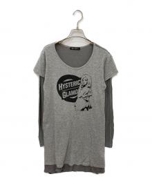 Hysteric Glamour（ヒステリックグラマー）の古着「カットソープリントワンピース」｜グレー