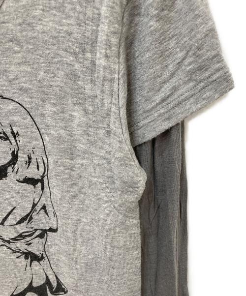Hysteric Glamour（ヒステリックグラマー）Hysteric Glamour (ヒステリックグラマー) カットソープリントワンピース グレー サイズ:FREEの古着・服飾アイテム