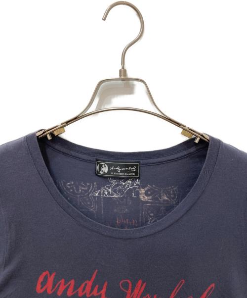 Hysteric Glamour（ヒステリックグラマー）Hysteric Glamour (ヒステリックグラマー) ANDY WARHOL (アンディウォーホル) 両面プリントカットソー ネイビー サイズ:FREEの古着・服飾アイテム