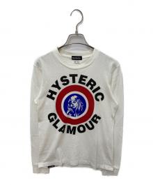 Hysteric Glamour（ヒステリックグラマー）の古着「ヒステリックガールプリントロンT」｜ホワイト