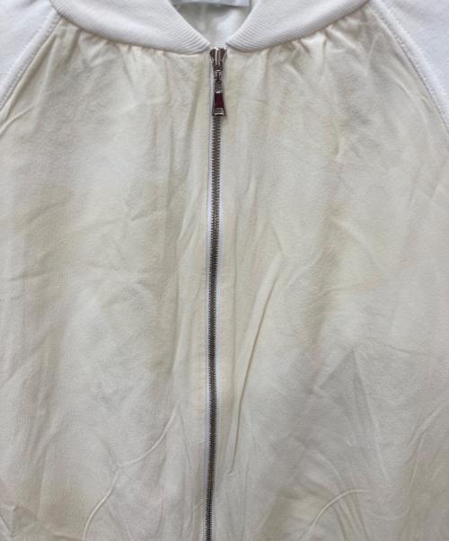 MaxMara（マックスマーラ）MaxMara (マックスマーラ) CANARDジップアップジャケット ホワイト サイズ:Sの古着・服飾アイテム