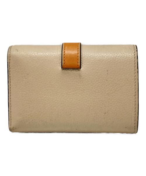 LOEWE（ロエベ）LOEWE (ロエベ) バーティカルコンパクトウォレット ベージュの古着・服飾アイテム