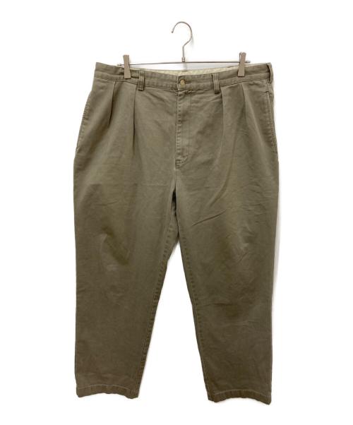 POLO RALPH LAUREN（ポロ・ラルフローレン）POLO RALPH LAUREN (ポロ・ラルフローレン) タックチノパンツ カーキ サイズ:38の古着・服飾アイテム