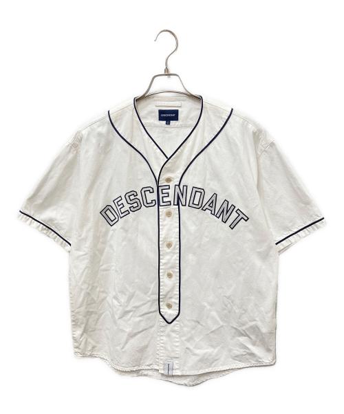 DESCENDANT（ディセンダント）DESCENDANT (ディセンダント) ロゴ刺繍ベースボールシャツ ホワイト サイズ:1の古着・服飾アイテム