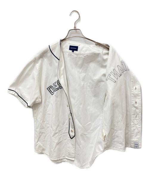 DESCENDANT（ディセンダント）DESCENDANT (ディセンダント) ロゴ刺繍ベースボールシャツ ホワイト サイズ:1の古着・服飾アイテム