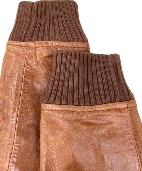 AVIREX VARSITY（アヴィレックスバーシティ）AVIREX VARSITY (アヴィレックスバーシティ) レザージャケット ブラウン サイズ:Mの古着・服飾アイテム