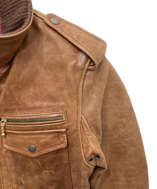 AVIREX VARSITY（アヴィレックスバーシティ）AVIREX VARSITY (アヴィレックスバーシティ) レザージャケット ブラウン サイズ:Mの古着・服飾アイテム