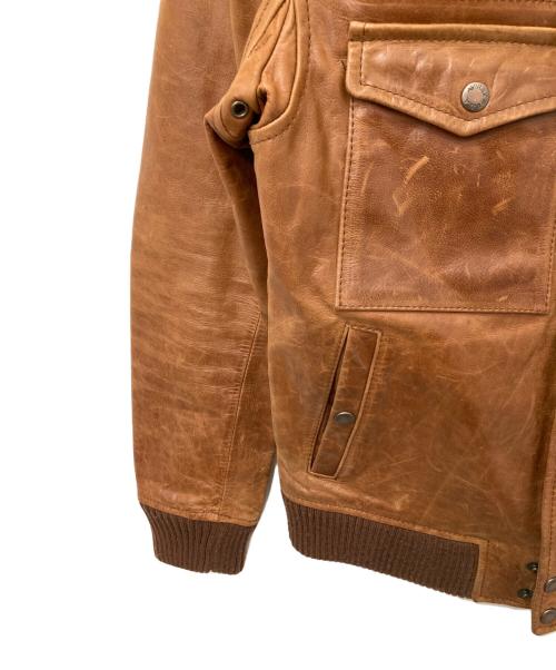 AVIREX VARSITY（アヴィレックスバーシティ）AVIREX VARSITY (アヴィレックスバーシティ) レザージャケット ブラウン サイズ:Mの古着・服飾アイテム