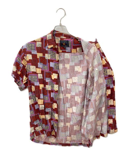 CHAPS（チャップス）CHAPS (チャップス) 総柄シャツ レッド サイズ:Mの古着・服飾アイテム