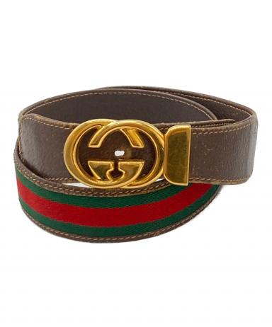 中古・古着通販】GUCCI (グッチ) GGインターロッキングバックルベルト