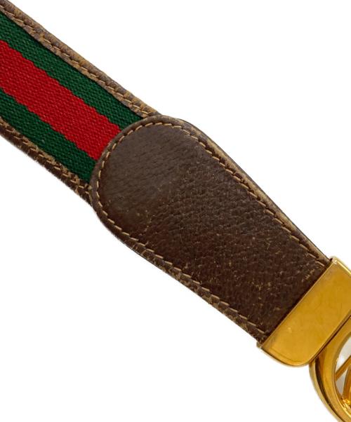 GUCCI（グッチ）GUCCI (グッチ) GGインターロッキングバックルベルト ブラウンの古着・服飾アイテム