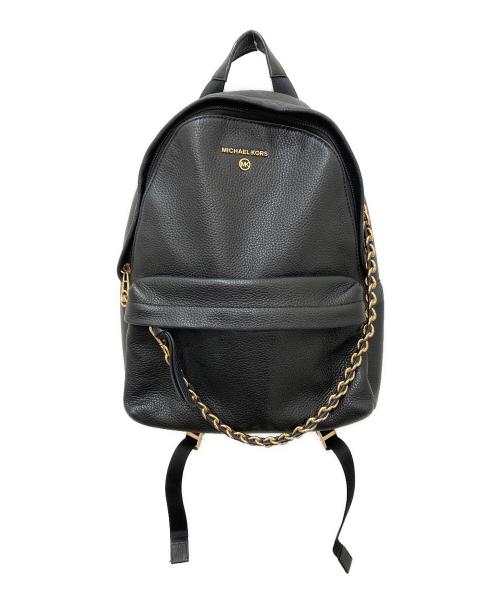 MICHAEL KORS（マイケルコース）MICHAEL KORS (マイケルコース) レザーチェーンリュック ブラックの古着・服飾アイテム