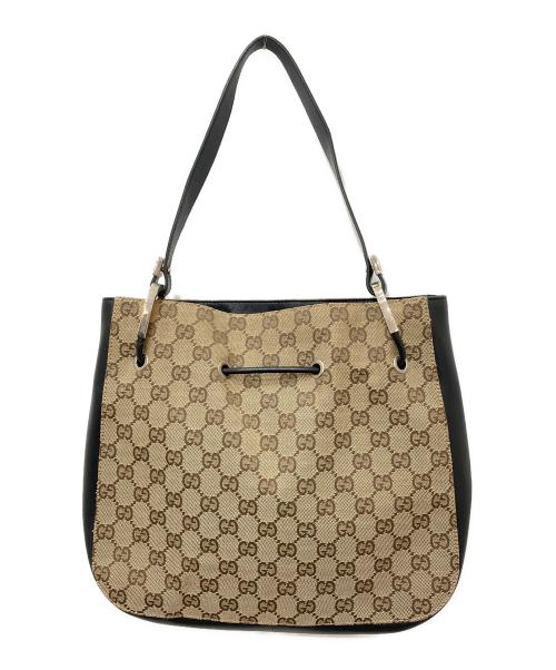 GUCCI（グッチ）GUCCI (グッチ) GGキャンバスワンショルダーバッグ ブラウンの古着・服飾アイテム