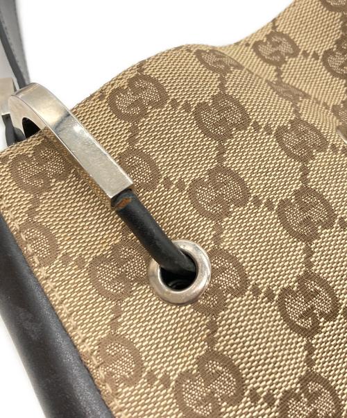 GUCCI（グッチ）GUCCI (グッチ) GGキャンバスワンショルダーバッグ ブラウンの古着・服飾アイテム