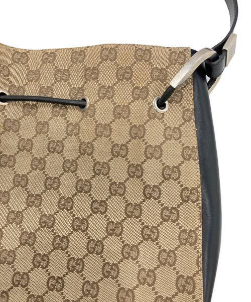 GUCCI（グッチ）GUCCI (グッチ) GGキャンバスワンショルダーバッグ ブラウンの古着・服飾アイテム