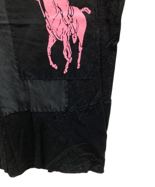 RALPH LAUREN（ラルフローレン）RALPH LAUREN (ラルフローレン) パッチワークポロプリントタンクトップ ブラック サイズ:XLの古着・服飾アイテム
