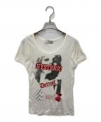 Hysteric Glamourヒステリックグラマー）の古着「プリントTシャツ」｜ホワイト