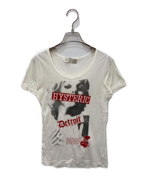 Hysteric Glamour（ヒステリックグラマー）Hysteric Glamour (ヒステリックグラマー) プリントTシャツ ホワイト サイズ:FREEの古着・服飾アイテム
