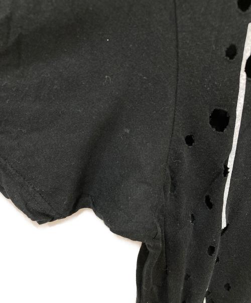Hysteric Glamour（ヒステリックグラマー）Hysteric Glamour (ヒステリックグラマー) ダメージ加工プリントTシャツ ブラック サイズ:FREEの古着・服飾アイテム
