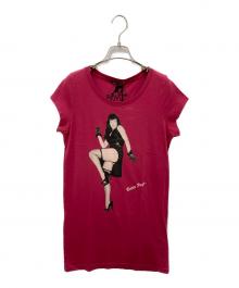 Hysteric Glamour（ヒステリックグラマー）の古着「Bettie PageプリントTシャツ」｜ショッキングピンク