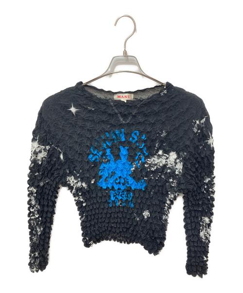 masu（エムエーエスユー）masu (エムエーエスユー) POPCORN SWEATSHIRT ブラック サイズ:46の古着・服飾アイテム