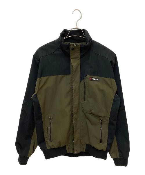 RLX RALPH LAUREN（アールエルエックスラルフローレン）RLX RALPH LAUREN (アールエルエックスラルフローレン) スタンドカラージャケット ブラック×カーキ サイズ:Lの古着・服飾アイテム