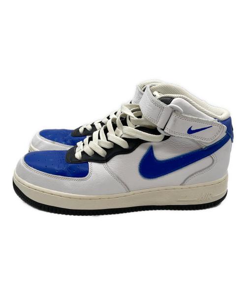 NIKE（ナイキ）NIKE (ナイキ) BY YOU AIR FORCE 1 MID ホワイト×ブルー サイズ:27の古着・服飾アイテム