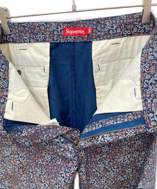 SUPREME（シュプリーム）Supreme (シュプリーム) Floral Cards Work Pant　フローラルカードワークパンツ ネイビー サイズ:30の古着・服飾アイテム