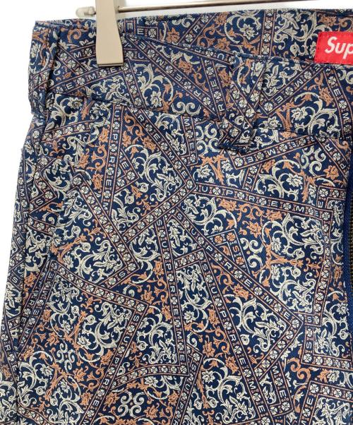 SUPREME（シュプリーム）Supreme (シュプリーム) Floral Cards Work Pant　フローラルカードワークパンツ ネイビー サイズ:30の古着・服飾アイテム