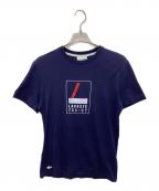 LACOSTEラコステ）の古着「プリントTシャツ」｜ネイビー