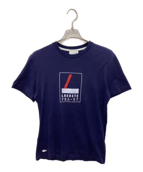LACOSTE（ラコステ）LACOSTE (ラコステ) プリントTシャツ ネイビー サイズ:Ｍの古着・服飾アイテム