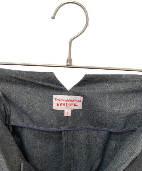 Vivienne Westwood RED LABEL（ヴィヴィアンウエストウッドレッドレーベル）Vivienne Westwood RED LABEL (ヴィヴィアンウエストウッドレッドレーベル) ワイドストライプパンツ グレー サイズ:3の古着・服飾アイテム