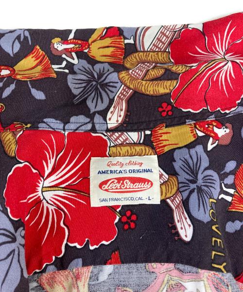 LEVI'S（リーバイス）LEVI'S (リーバイス) アロハシャツ ブラック×レッド サイズ:Lの古着・服飾アイテム