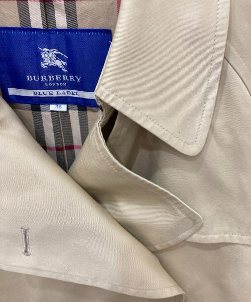 BURBERRY BLUE LABEL（バーバリー ブルー レーベル）BURBERRY BLUE LABEL (バーバリー ブルー レーベル) 裏ノヴァチェックトレンチコート ベージュ サイズ:38の古着・服飾アイテム