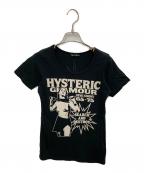Hysteric Glamourヒステリックグラマー）の古着「ガールプリントTシャツ」｜ブラック
