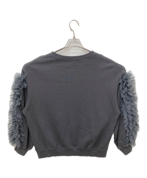 Snidel（スナイデル）Snidel (スナイデル) フリルクルーネックスウェット グレー サイズ:FREEの古着・服飾アイテム