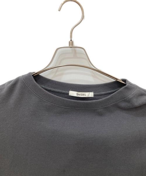 Snidel（スナイデル）Snidel (スナイデル) フリルクルーネックスウェット グレー サイズ:FREEの古着・服飾アイテム
