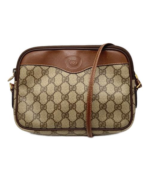 GUCCI（グッチ）GUCCI (グッチ) GGスプリームキャンバスショルダーバッグ　OLD ブラウンの古着・服飾アイテム