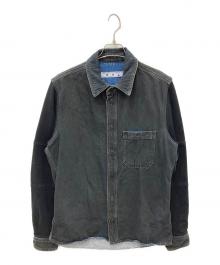 OFFWHITE（オフホワイト）の古着「Arrows Print Denim Shirt」｜ブラック