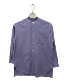 COMOLI（コモリ）の古着「バンドカラーシャツ」｜パープル