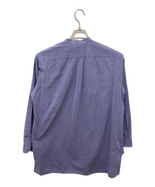 COMOLI（コモリ）COMOLI (コモリ) バンドカラーシャツ パープル サイズ:記載無しの為実寸参照の古着・服飾アイテム