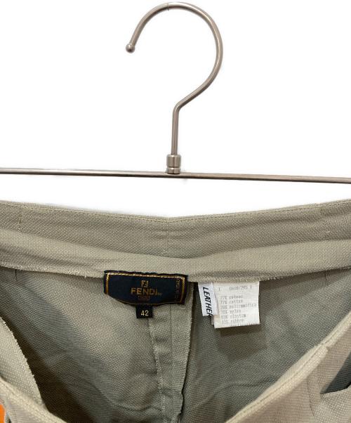 FENDI（フェンディ）FENDI (フェンディ) パッチワークパンツ ベージュ サイズ:42の古着・服飾アイテム